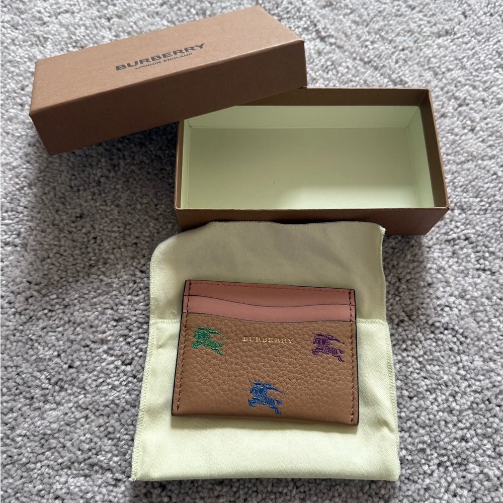 Burberry Tan Leather Card Holder